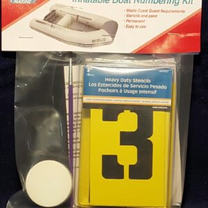 Inland Marine USA Numbering Registration Stencil Kit for Inflatable Boats, Dinghies and Rafts